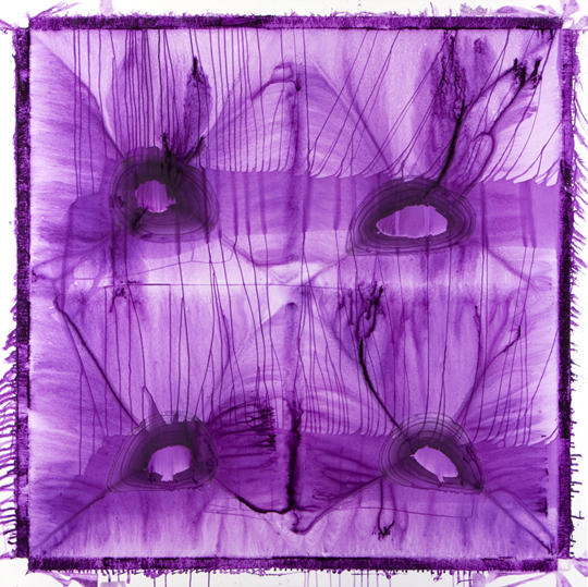 537 - violet 1600 * 1600 mm acrylic on polyester © Anita Levering 2012
