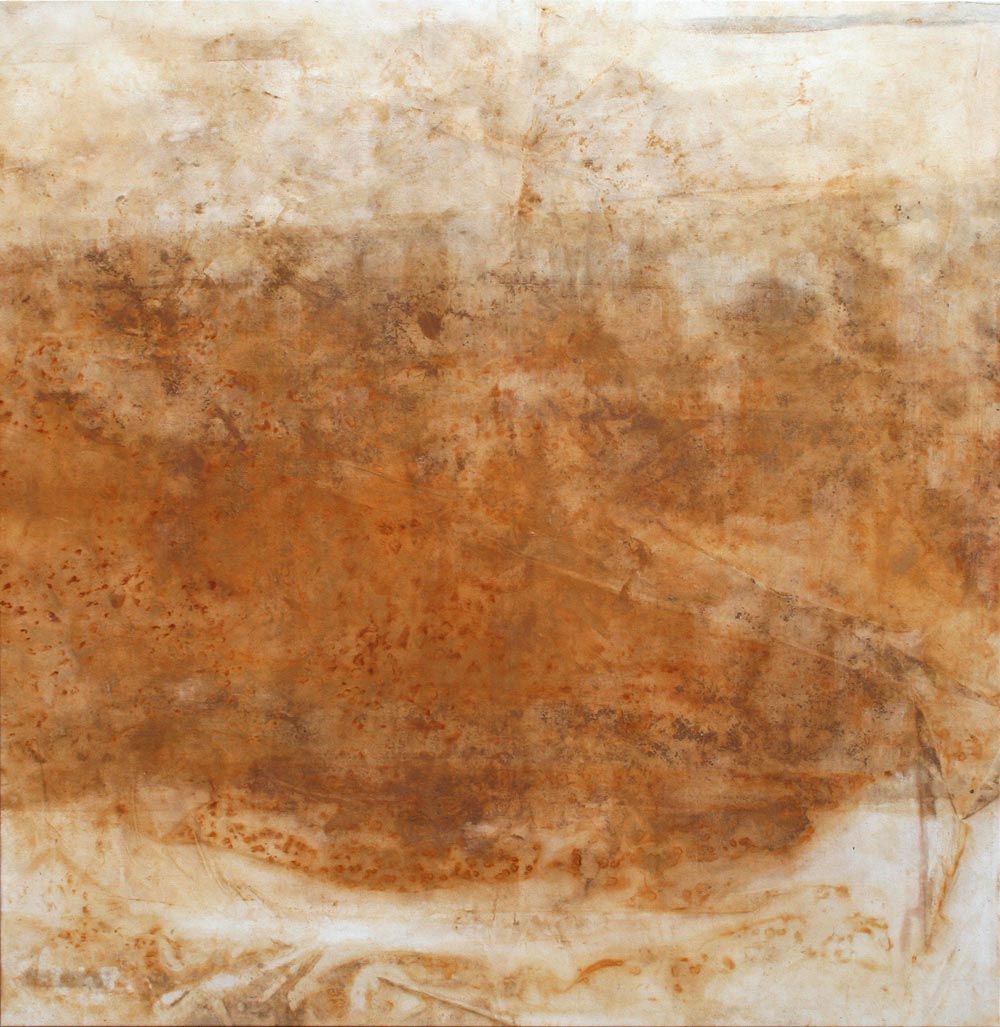 491 - untitled 1500 * 1500 mm iron oxide on canvas © Anita Levering 2010