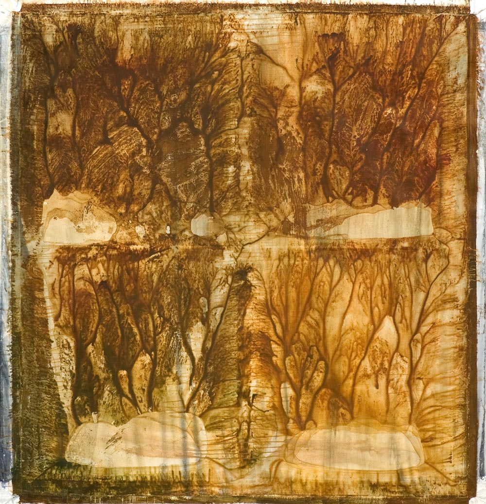 499 - false flat burnt sienna 1980 * 2075 mm acrylic on linen © Anita Levering 2011