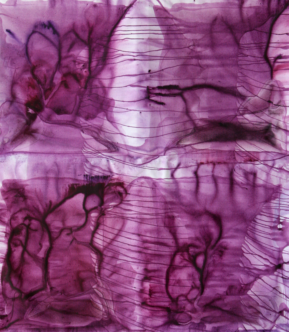 508 - false flat red-violet 1200 * 1600 mm acrylic on linen © Anita Levering 2012