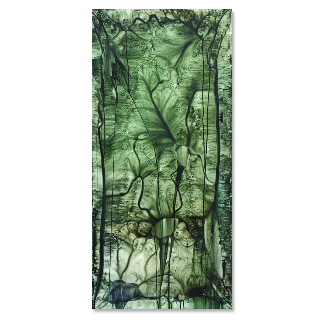 578 - Corokia 26 * 56 inch acrylic on polyester © Anita Levering 2013