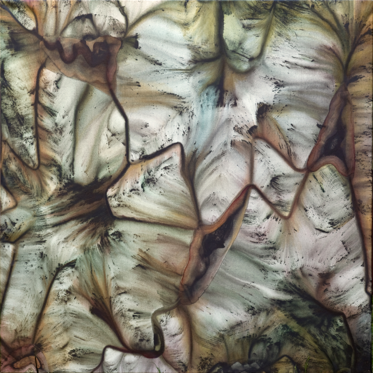 597 - untitled 1370 * 1370 mm acrylic & oil on linen 2014