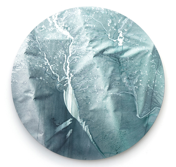 626 - fine spells 1100 mm tondo watercolor on polyester © Anita Levering 2015