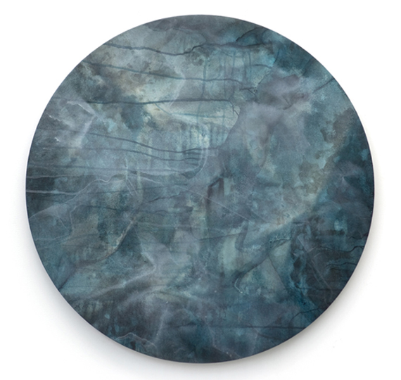 628 - orbit 800 mm tondo acrylic on canvas © Anita Levering 2015