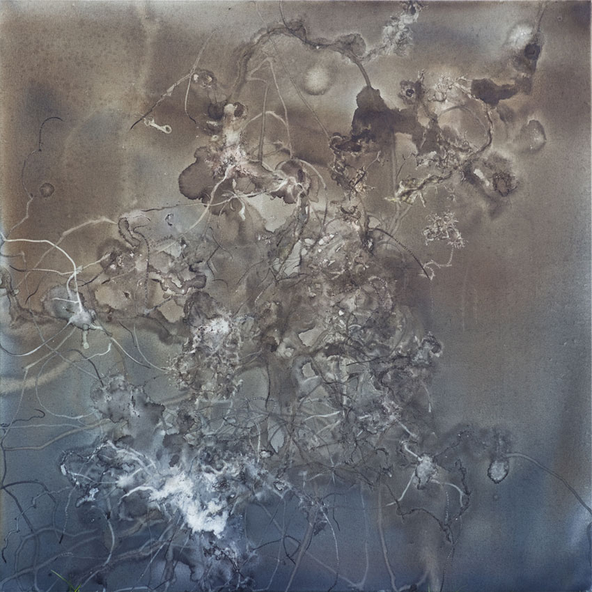 629 - nightcrawler 1000 * 1000 mm watercolor on canvas © Anita Levering 2015