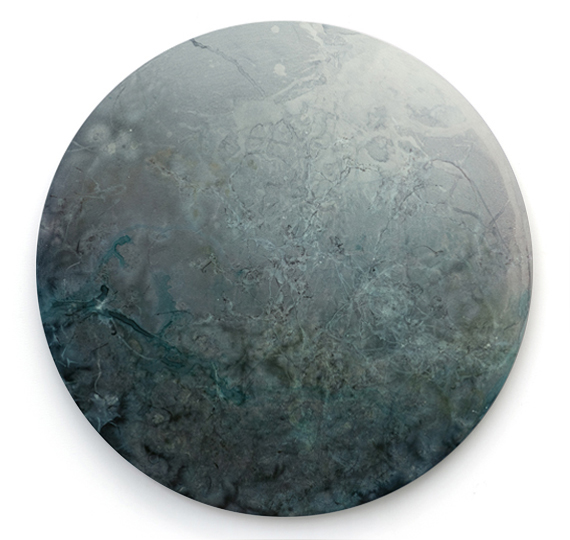 641 - blue moon 1000 mm tondo water colour on board © Anita Levering 2016