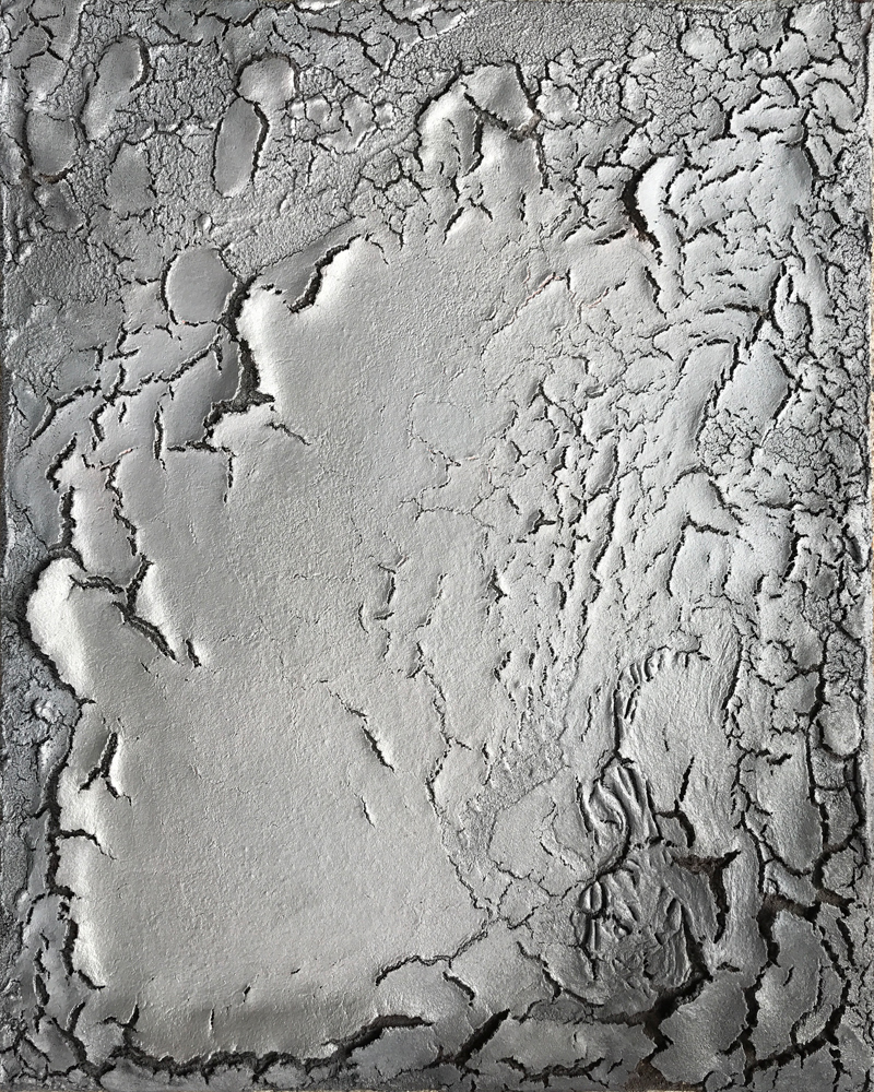 648 - bioturbation 1500 * 1500 mm vermi solution, pigment on canvas © Anita Levering 2016