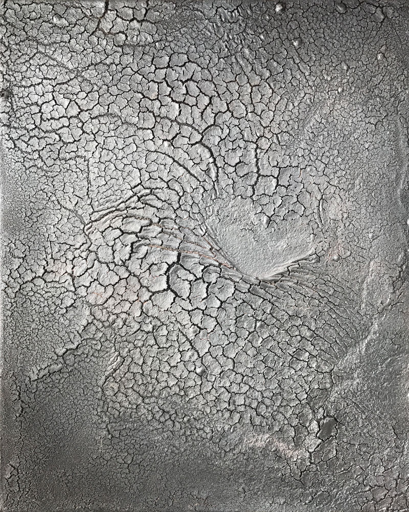 648 - bioturbation 1500 * 1500 mm vermi solution, pigment on canvas © Anita Levering 2016