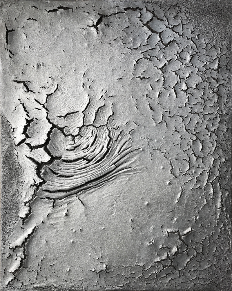 648 - bioturbation 1500 * 1500 mm vermi solution, pigment on canvas © Anita Levering 2016
