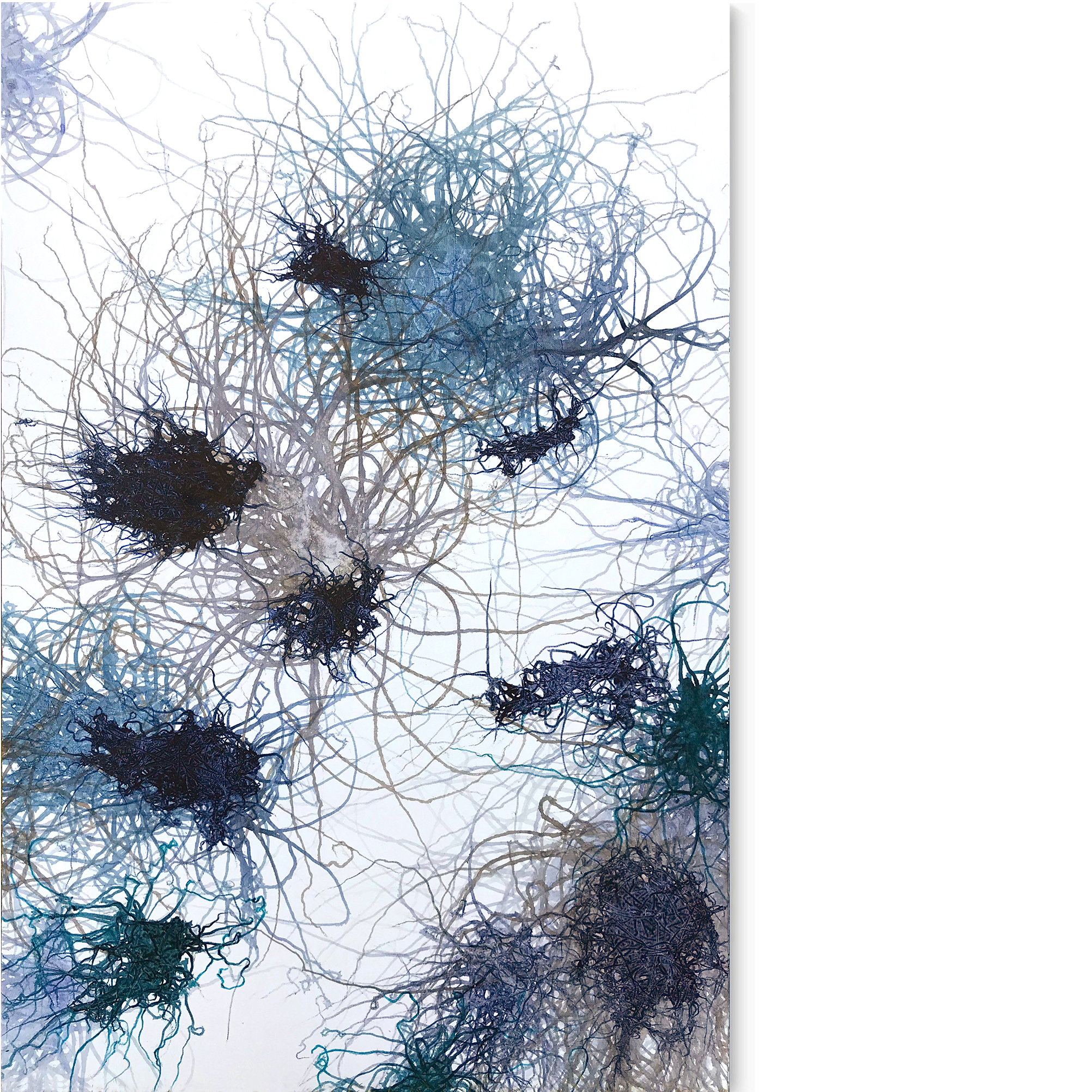 648 - bioturbation 1500 * 1500 mm vermi solution, pigment on canvas © Anita Levering 2016