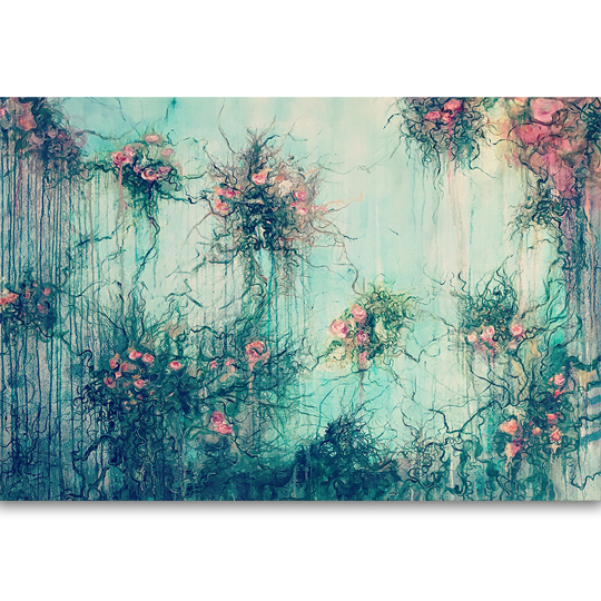 648 - bioturbation 1500 * 1500 mm vermi solution, pigment on canvas © Anita Levering 2016